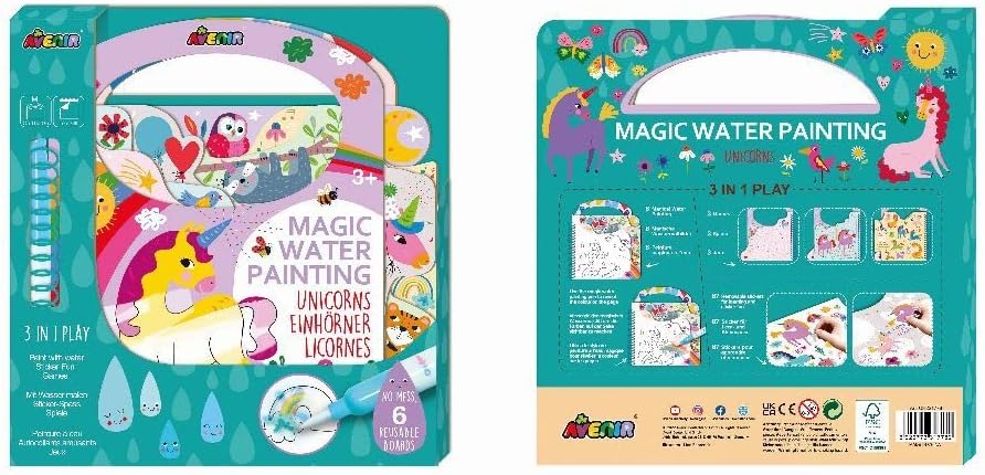 Avenir Magic Water Painting Unicorns AVCH221778 - Colorland Toys