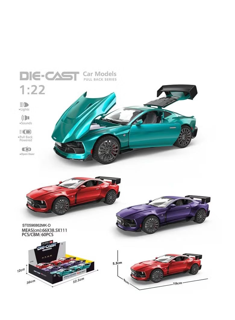 Pullback Aston Martin Valour Verde GT Die-Cast 1:22 Scale Asstd. HCL-926A - Colorland Toys