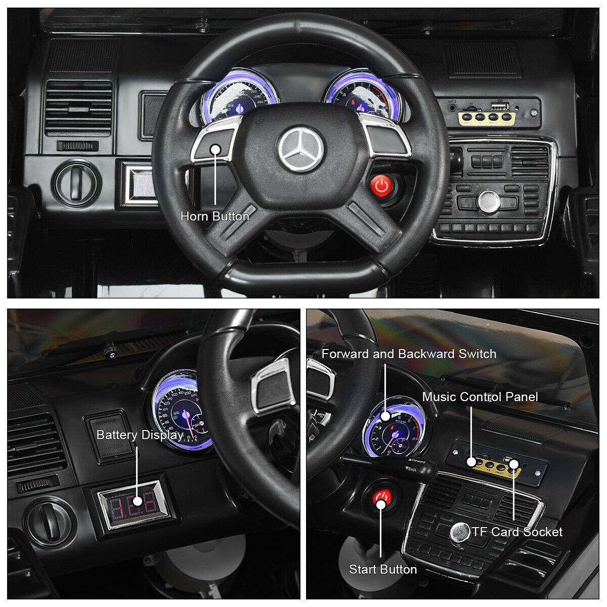 Licensed Mercedes Benz Ride on Powered Car with Remote Control - Colorland Toys