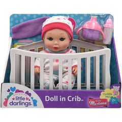 Baby Maziuna Doll in Crib 8inch BM3923 - Colorland Toys