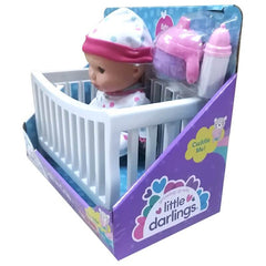 Baby Maziuna Doll in Crib 8inch BM3923 - Colorland Toys