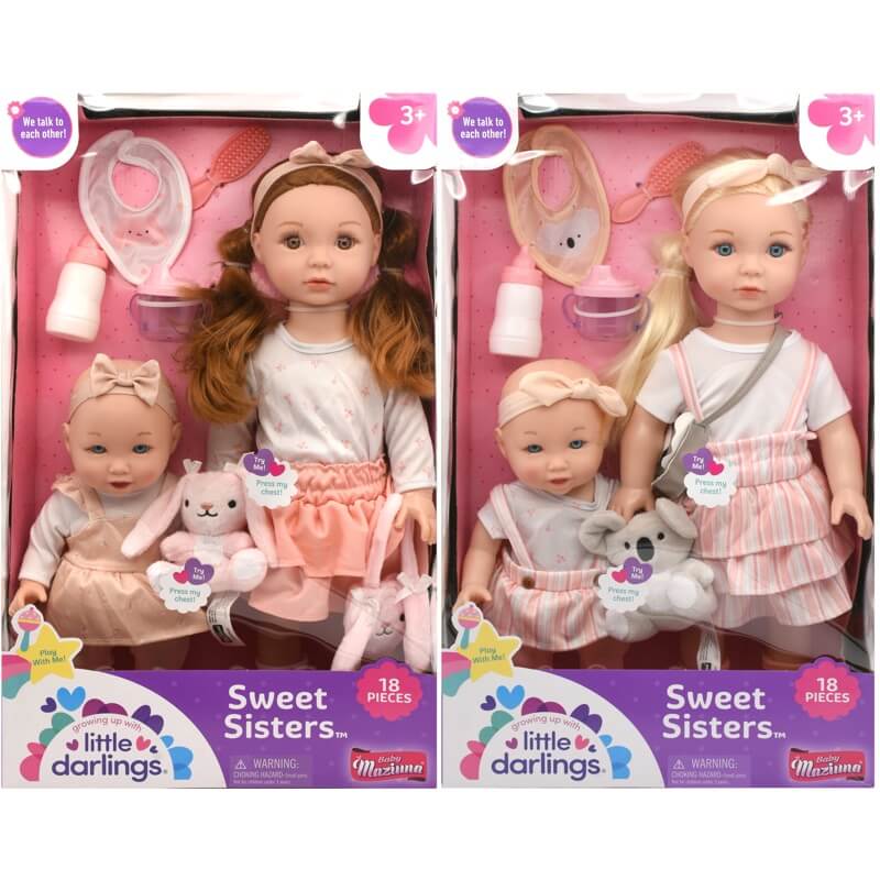 Baby Maziuna Sweet Sisters Asst BM8647 - Colorland Toys