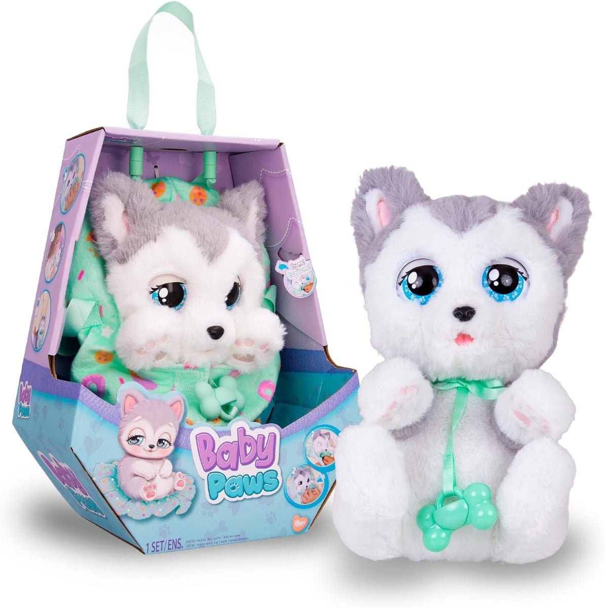 Baby Paws Sleeping Puppies - Husky 917644 - Colorland Toys