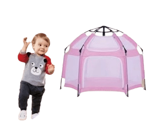 Babyip Dual Use Baby Tent Pink P5451/7719 - Colorland Toys