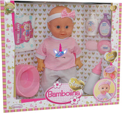 Bambolina Amore Drink & Wet Baby Doll Gift Set 14inch BD1821 - Colorland Toys