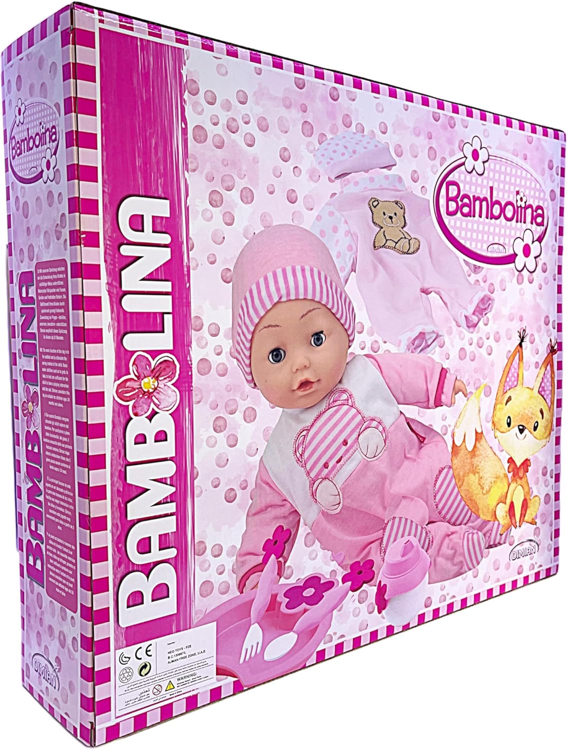 Bambolina Camelia Talking Doll Set w/ 50 Words BD1392 - Colorland Toys
