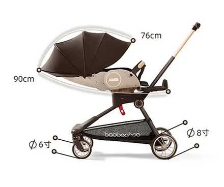 Baobaohao Foldable Stroller Carriage - Brown V9 - Colorland Toys