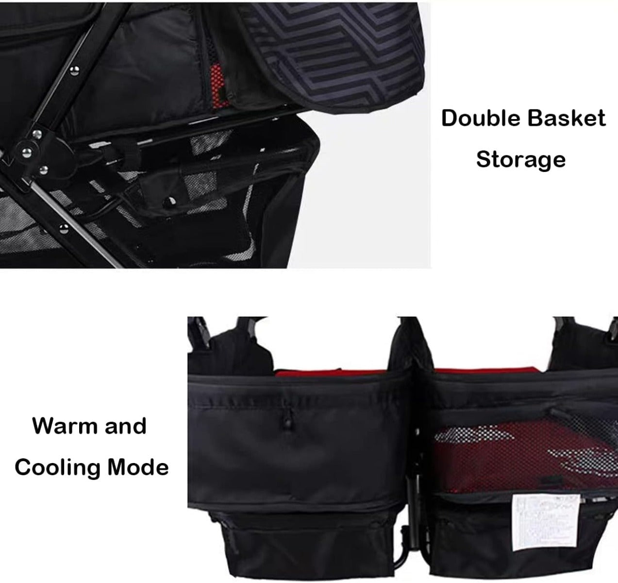 Baobaohao Twin Stroller Red 703A/S3938 - Colorland Toys