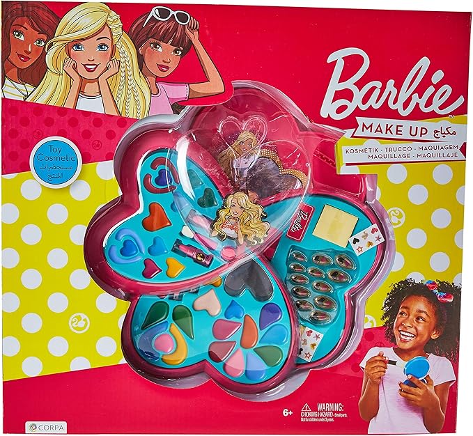 Barbie 4 Decks Heart Shape Cosmetic Case 5812 - Colorland Toys
