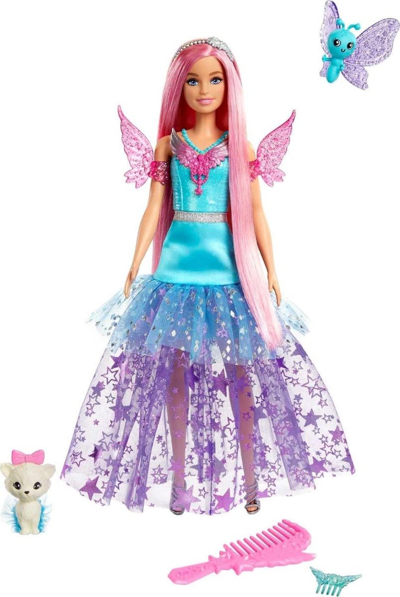 Barbie A Touch of Magic Malibu Doll with Two Fairytale Pets HLC32 - Colorland Toys