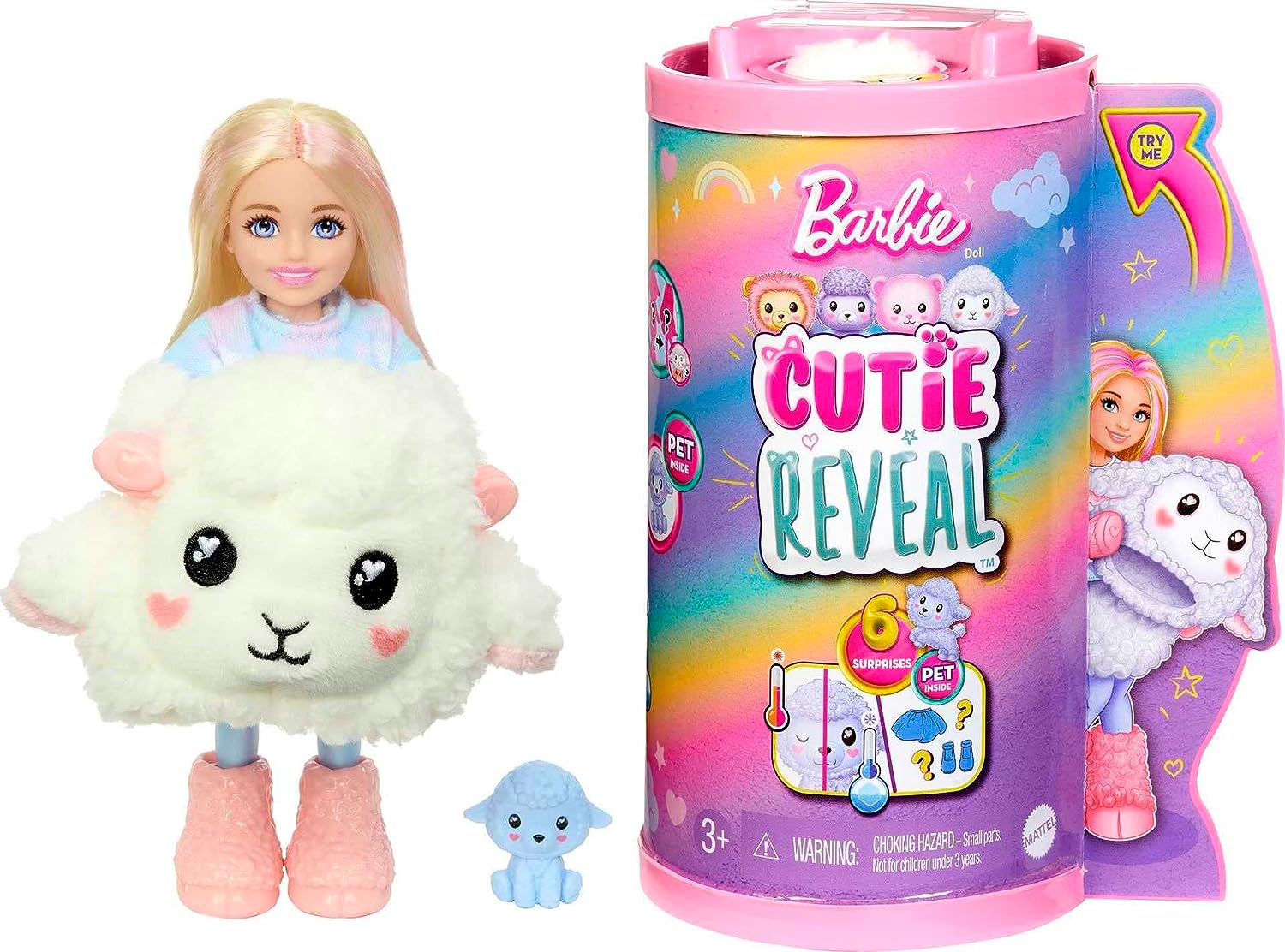 Barbie Chelsea Cutie Reveal Chelsea Cozy Cute Tees Series - Lamb HKR18 - Colorland Toys