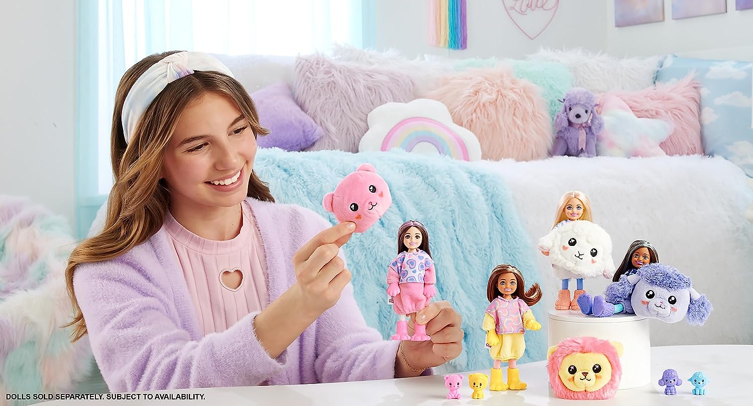 Barbie Chelsea Cutie Reveal Chelsea Cozy Cute Tees Series - Lion HKR21 - Colorland Toys
