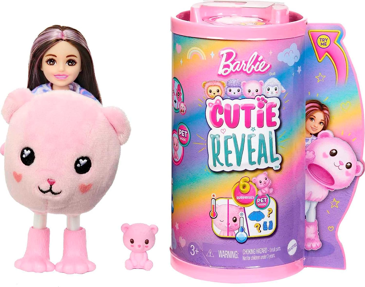 Barbie Chelsea Cutie Reveal Chelsea Cozy Cute Tees Series - Teddy HKR19 - Colorland Toys