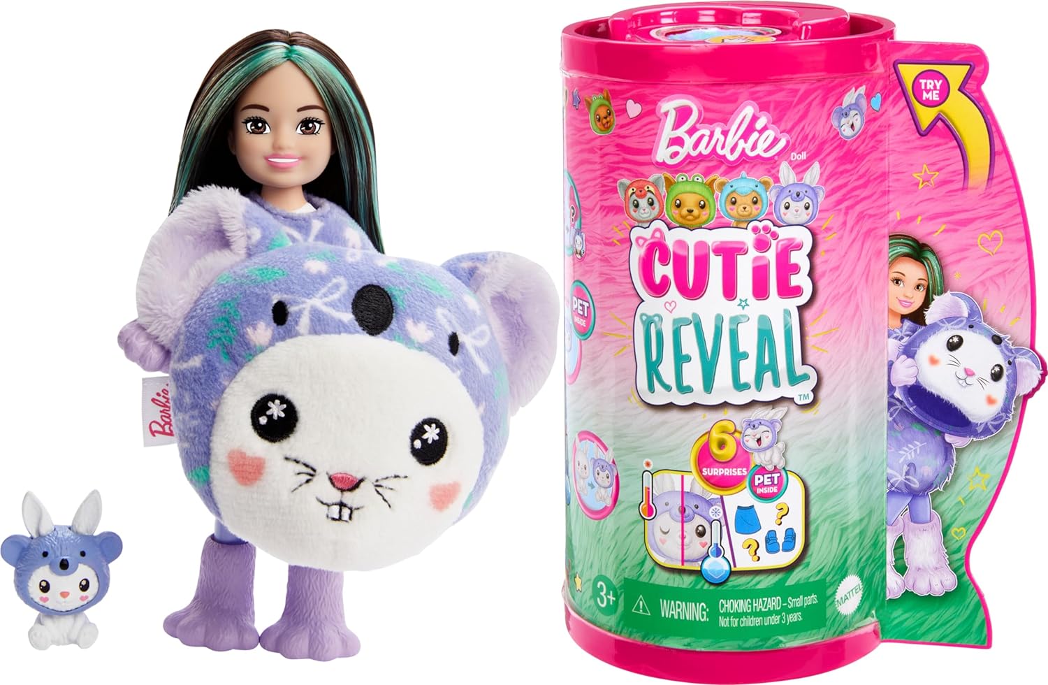 Barbie Chelsea Cutie Reveal Costume Cuties Series Bunny in Koala HRK31 - Colorland Toys