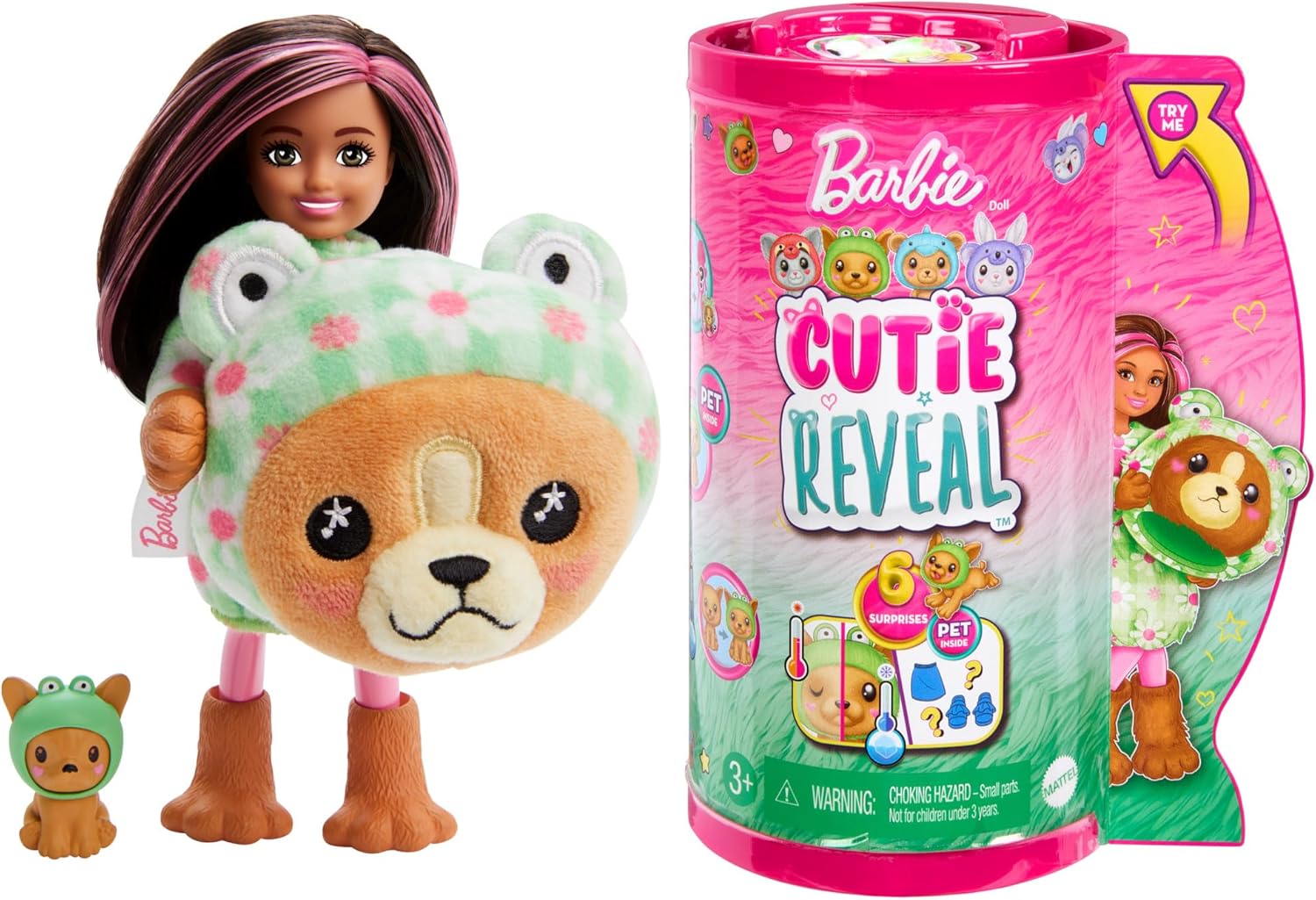 Barbie Chelsea Cutie Reveal Costume Cuties Series Dog in Frog HRK29 - Colorland Toys