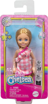 Barbie Club Chelsea Doll With Checkered Pink Dress DWJ33/HXM95 - Colorland Toys
