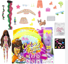 Barbie Color Reveal Tie - Dye Totally Neon Fashions Doll - Green HCD25/HCD27 - Colorland Toys