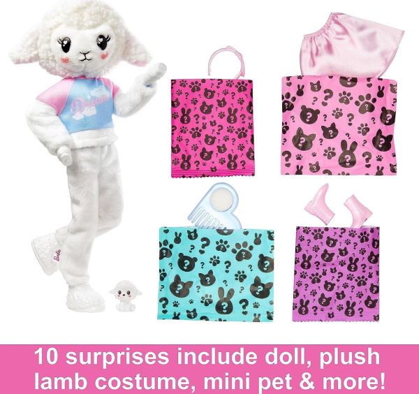Barbie Cutie Reveal Barbie Cozy Cute Tees Series - Lamb HKR03 - Colorland Toys
