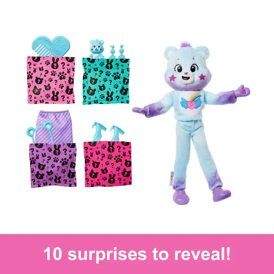 Barbie Cutie Reveal Care Bears Series 2 - Dream Bright Bear JFV61 - Colorland Toys