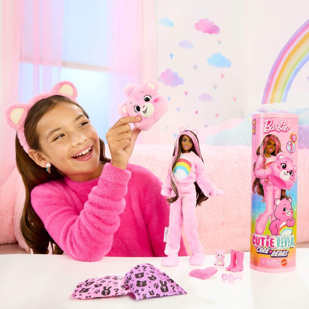 Barbie Cutie Reveal Care Bears Series - Cheer Bear Black JCN95 - Colorland Toys