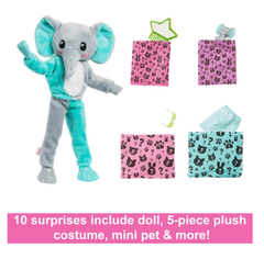 Barbie Cutie Reveal Jungle Series Elephant Doll HKP98 - Colorland Toys