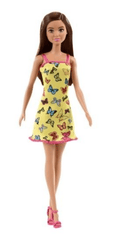 Barbie Doll Brunette Yellow Butterfly Summer Sun Dress - Pink Shoes HBV08/T7439 - Colorland Toys