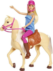 Barbie Doll & Horse Playset Blonde Hair FXH13 - Colorland Toys