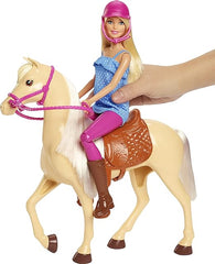 Barbie Doll & Horse Playset Blonde Hair FXH13 - Colorland Toys