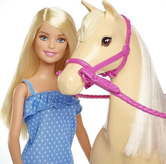 Barbie Doll & Horse Playset Blonde Hair FXH13 - Colorland Toys