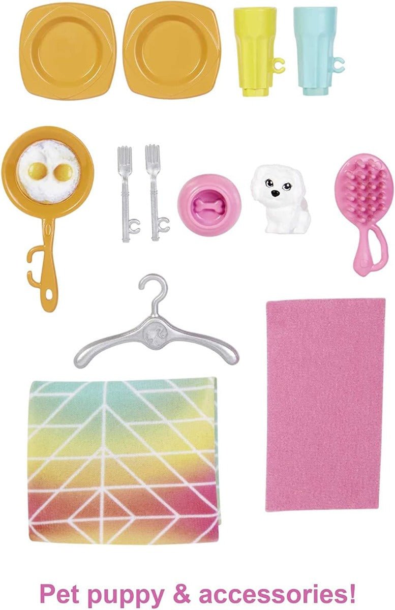 Barbie Dollhouse with Doll and Puppy HCD48 - Colorland Toys