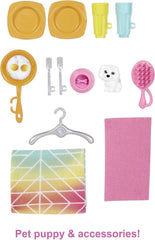 Barbie Dollhouse with Doll and Puppy HCD48 - Colorland Toys