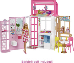 Barbie Dollhouse with Doll and Puppy HCD48 - Colorland Toys
