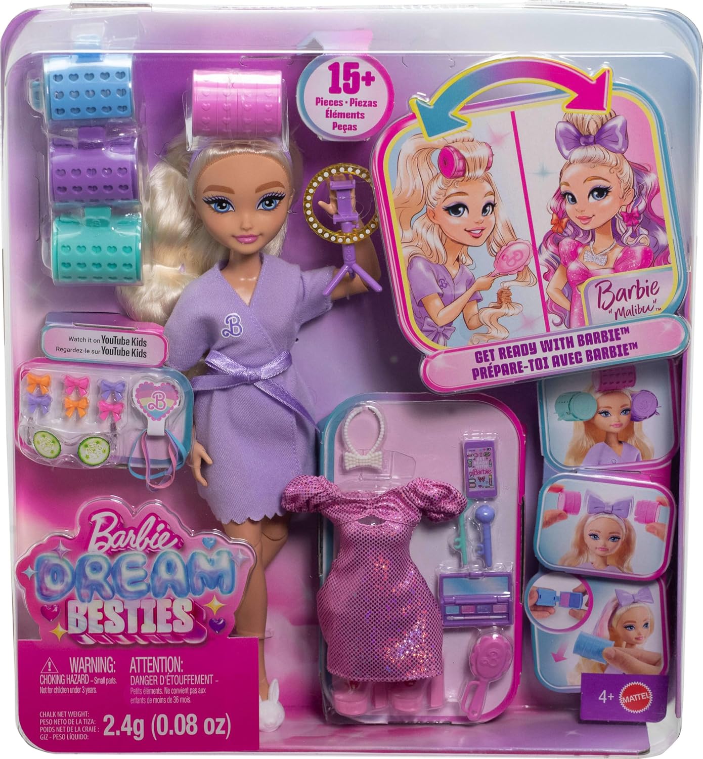 Barbie Dream Besties Get Ready With Me - Malibu Doll JGG38 - Colorland Toys