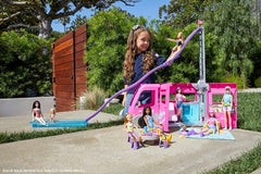 Barbie Dream camper Vehicle Playset 2022 60+ Pieces 2.5 Feet Tall with Rolling Wheels HCD46 - Colorland Toys
