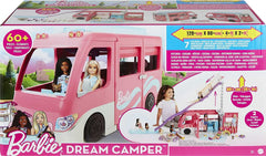 Barbie Dream camper Vehicle Playset 2022 60+ Pieces 2.5 Feet Tall with Rolling Wheels HCD46 - Colorland Toys
