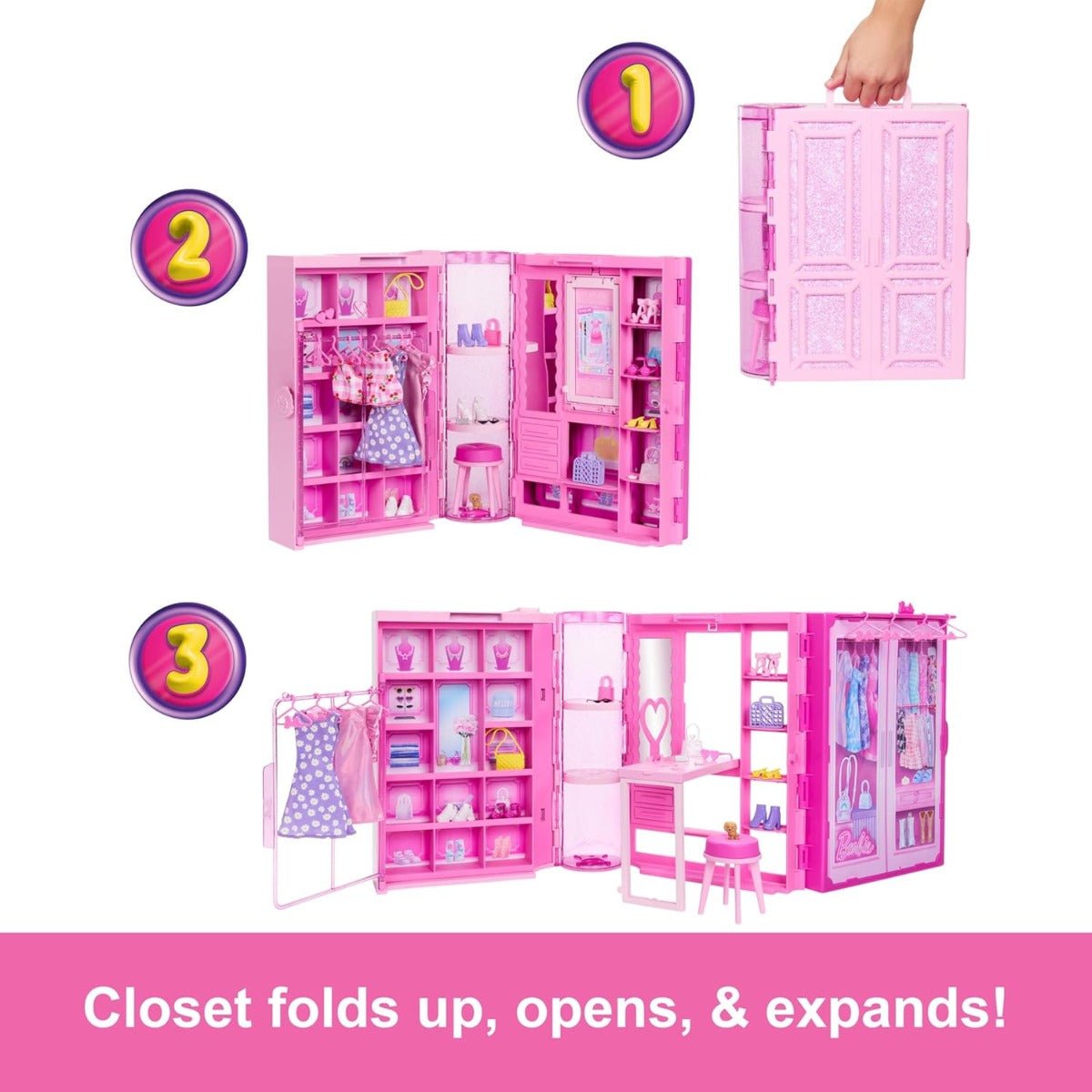Barbie Dream Closet With Fashion Doll HXD58 - Colorland Toys