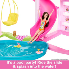 Barbie Dreamhouse Pool Party Doll House HMX10 - Colorland Toys