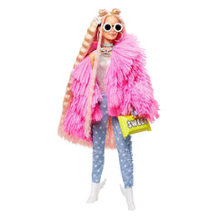 Barbie Extra Doll in Pink Coat with Pet Unicorn - Pig GRN28 - Colorland Toys