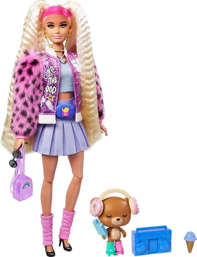 Barbie Extra Doll with Blonde Pigtails GYJ77 - Colorland Toys