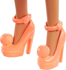 Barbie Fashionista Brunette with Lime Green Polka Dots Romper HJR99 - Colorland Toys