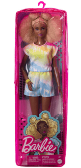 Barbie Fashionista Doll with Tie - Dye Romper Dress FBR37/HBV14 - Colorland Toys
