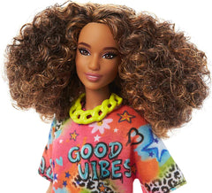 Barbie Fashionistas Doll - Good Vibes T-Shirt Dress HPF77 - Colorland Toys