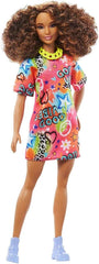 Barbie Fashionistas Doll - Good Vibes T-Shirt Dress HPF77 - Colorland Toys