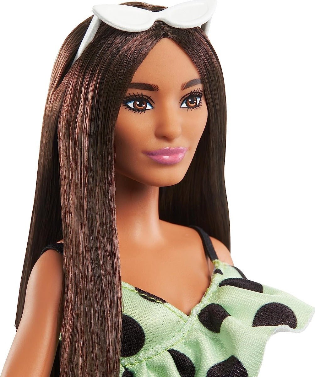Barbie Fashionistas Doll - Lime Green Polka Dots HPF76 - Colorland Toys