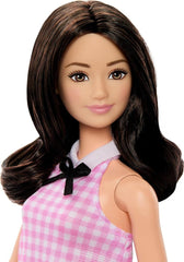 Barbie Fashionistas Doll With Black Hair And Pink Gingham Dress & Accessories - Colorland Toys