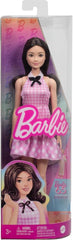 Barbie Fashionistas Doll With Black Hair And Pink Gingham Dress & Accessories - Colorland Toys