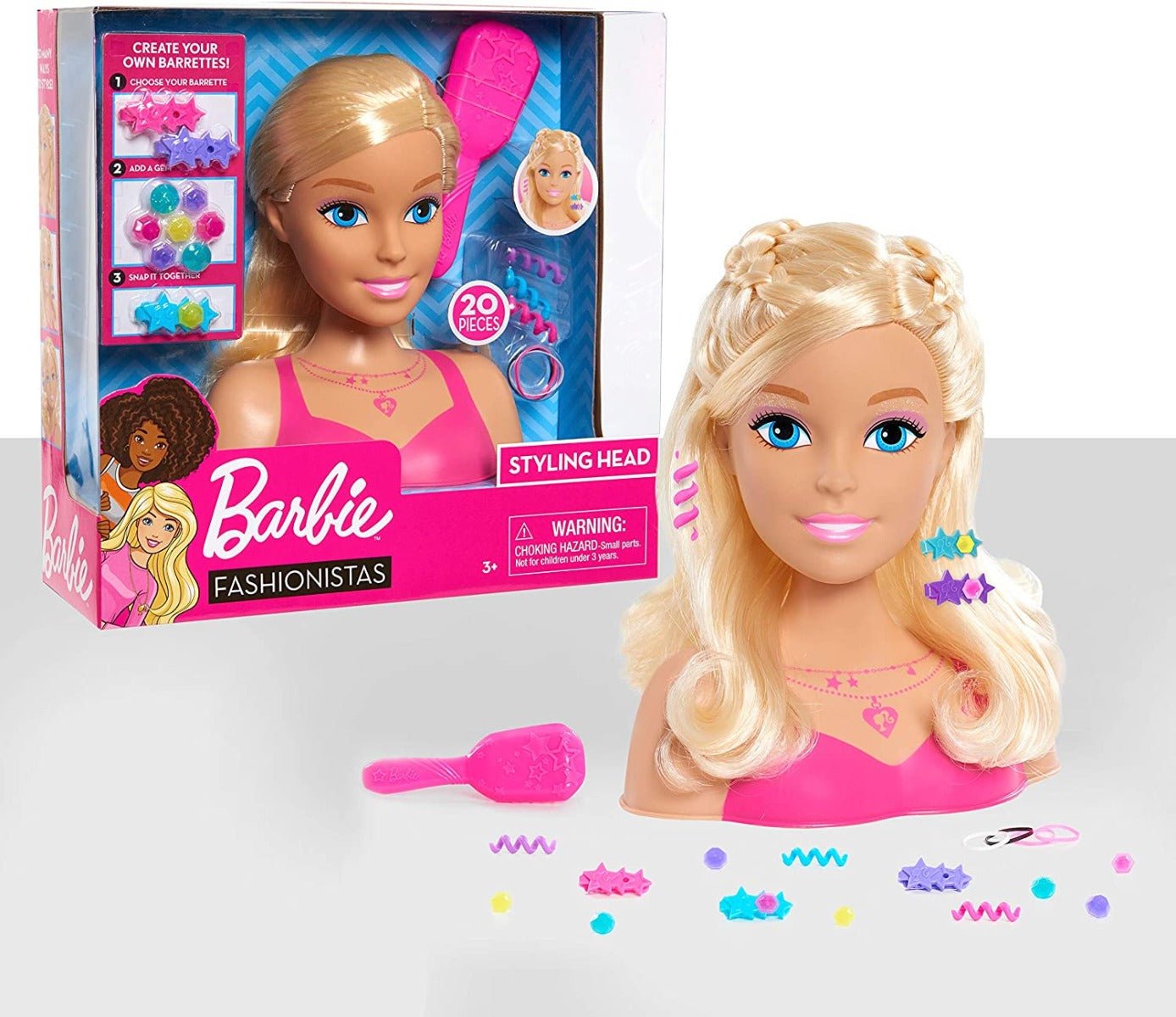 Barbie Fashionistas Styling Head Small Blonde Hair JP62535 - Colorland Toys