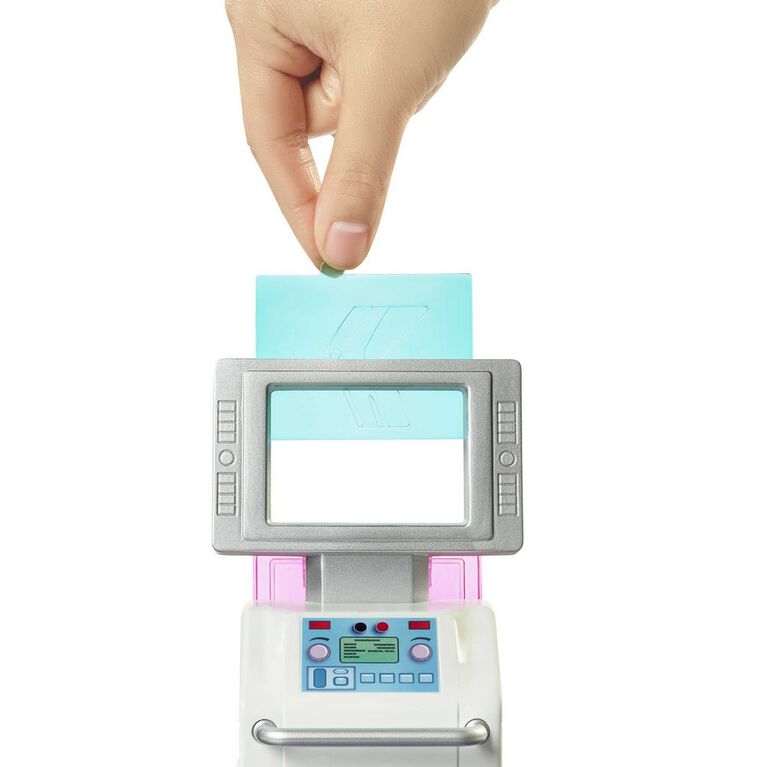 Barbie Fast Cast Clinic Playset with Brunette Barbie Doctor Doll GTN61 - Colorland Toys