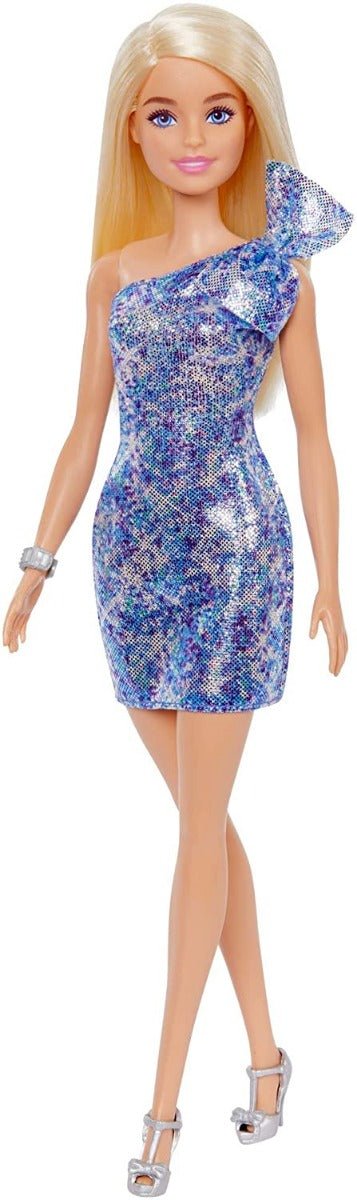 Barbie Glitz Doll - Shimmer Off Shoulder Gown Blue GRB32/T7580 - Colorland Toys