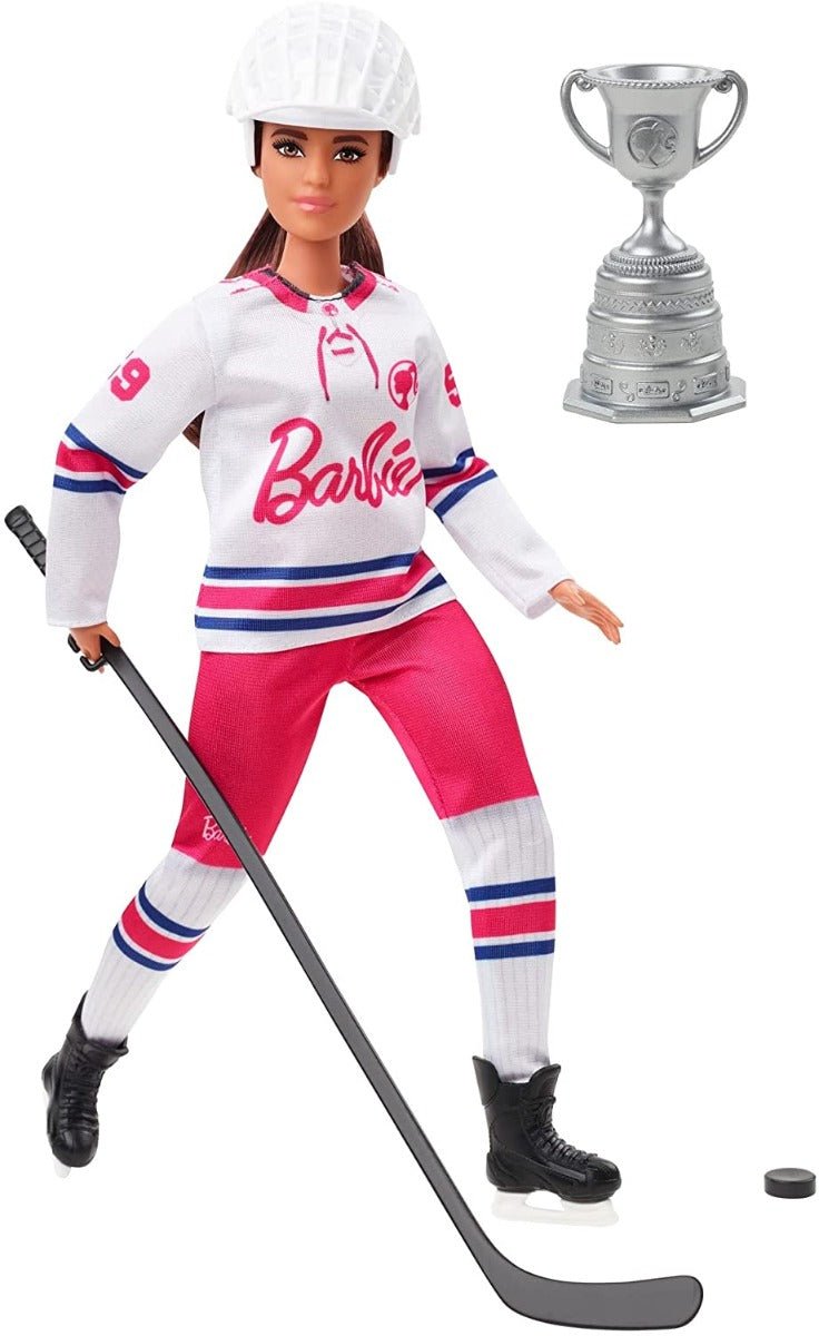 Barbie I Can Be Made to Move Hockey Player Doll HFG74 - Colorland Toys
